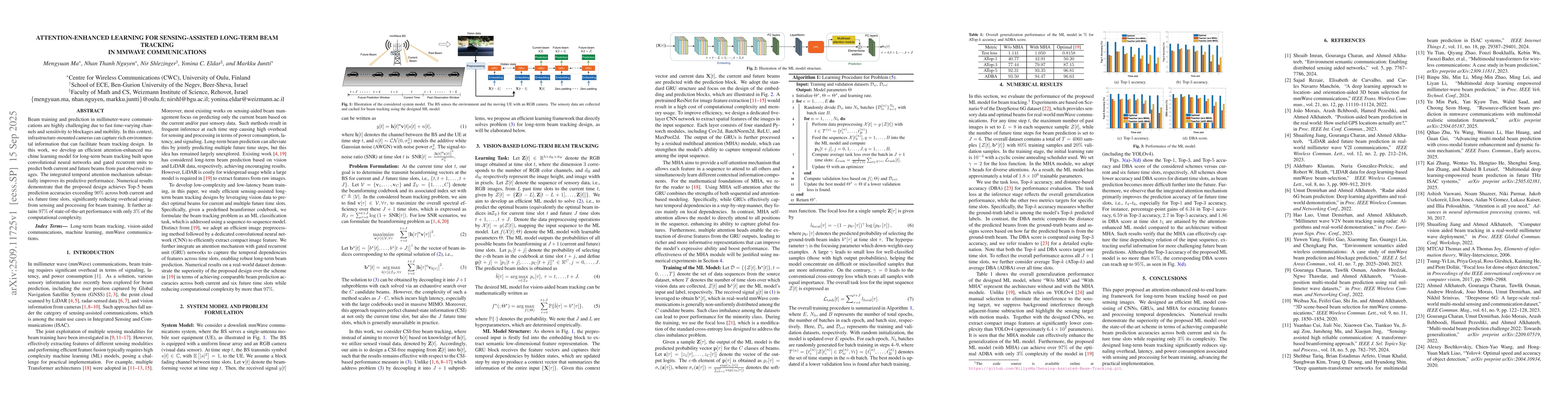 Thumbnail for Attention-Enhanced Learning for Sensing-Assisted Long-Term Beam Tracking
  in mmWave Communications