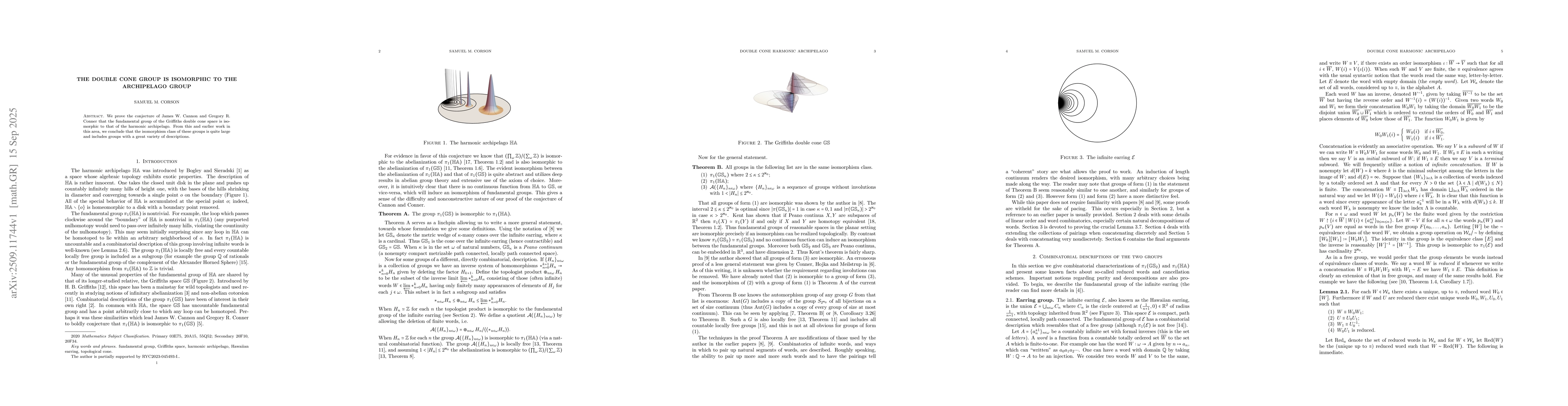 Thumbnail for The double cone group is isomorphic to the archipelago group