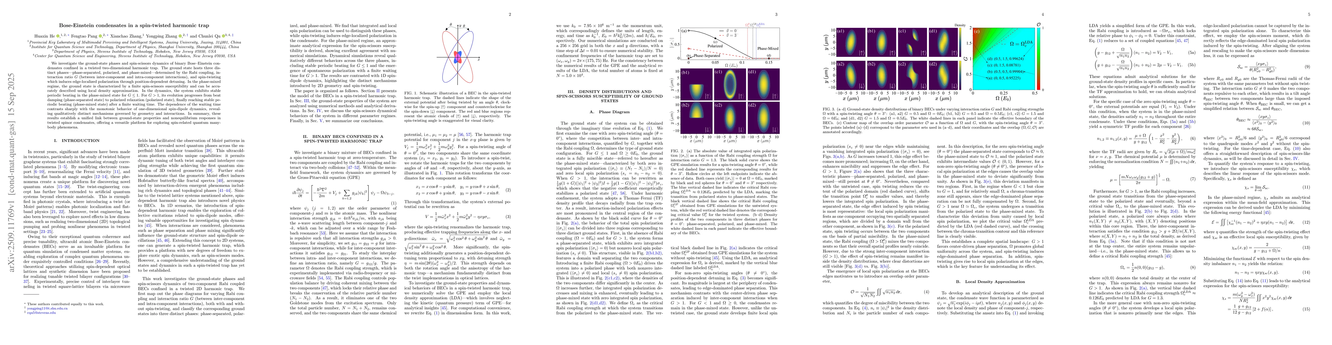 Thumbnail for Bose-Einstein condensates in a spin-twisted harmonic trap