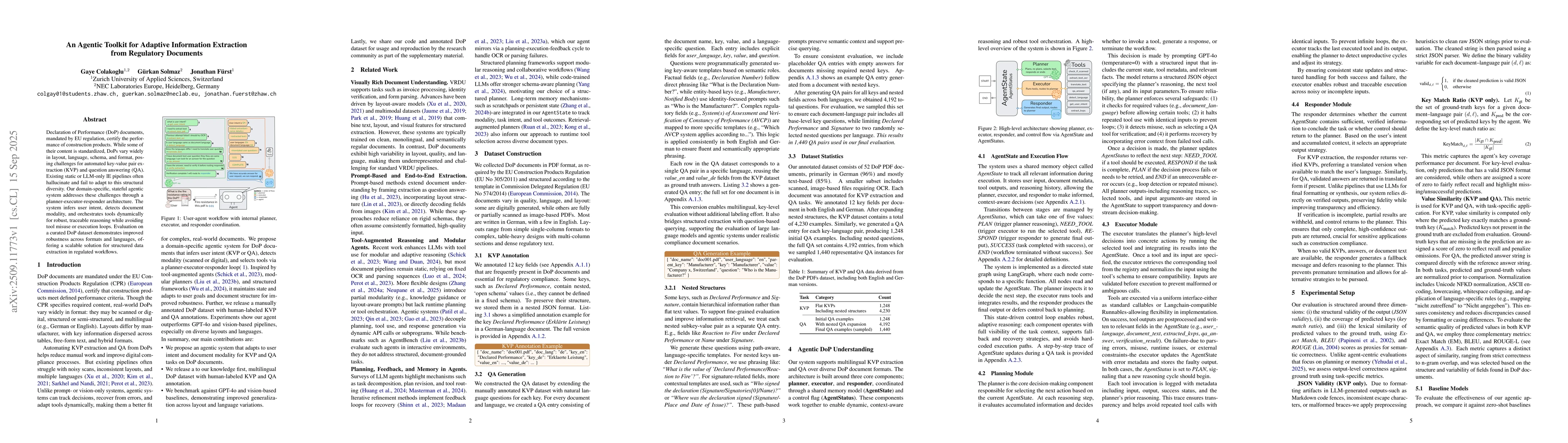Thumbnail for An Agentic Toolkit for Adaptive Information Extraction from Regulatory
  Documents