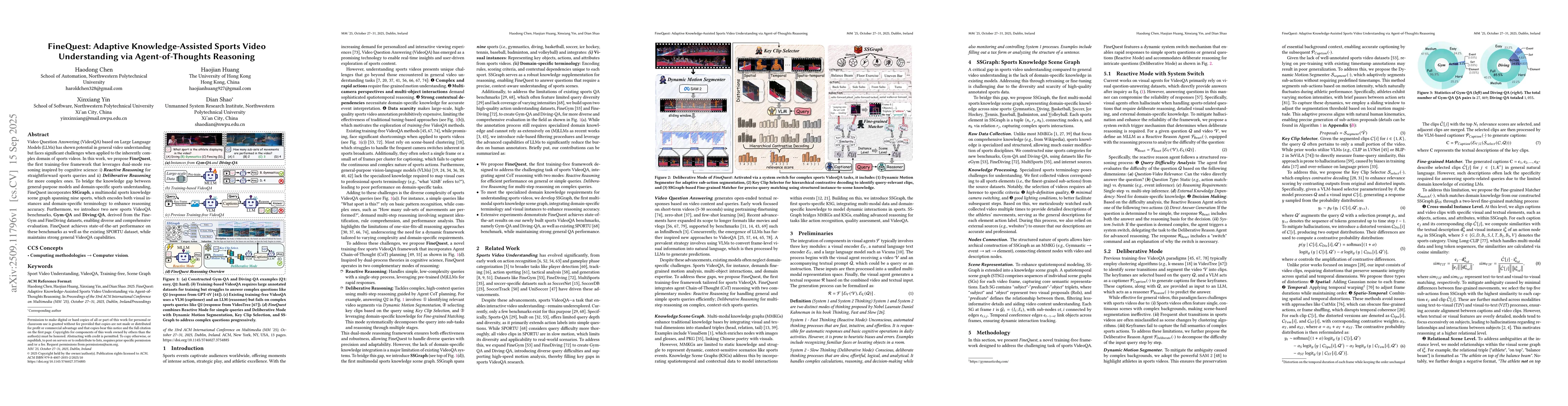 Thumbnail for FineQuest: Adaptive Knowledge-Assisted Sports Video Understanding via
  Agent-of-Thoughts Reasoning
