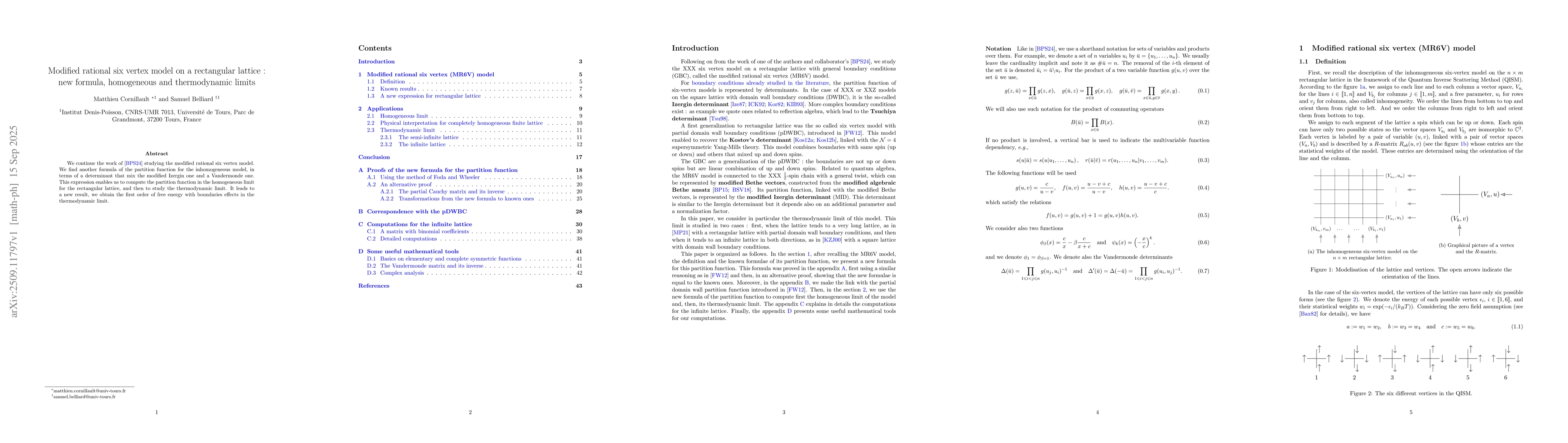 Thumbnail for Modified rational six vertex model on a rectangular lattice : new
  formula, homogeneous and thermodynamic limits