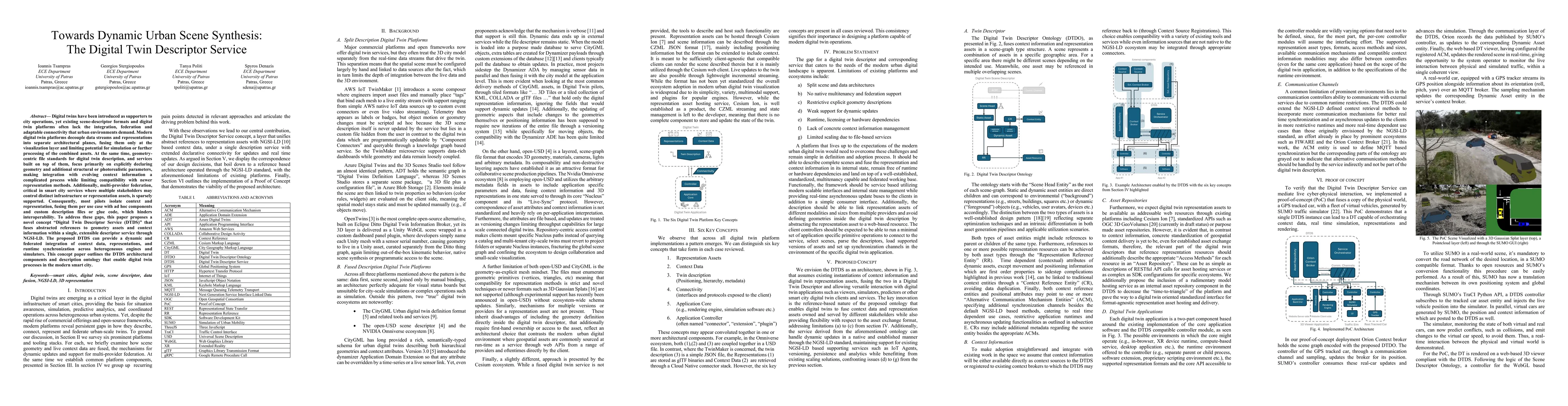 Thumbnail for Towards Dynamic Urban Scene Synthesis: The Digital Twin Descriptor
  Service