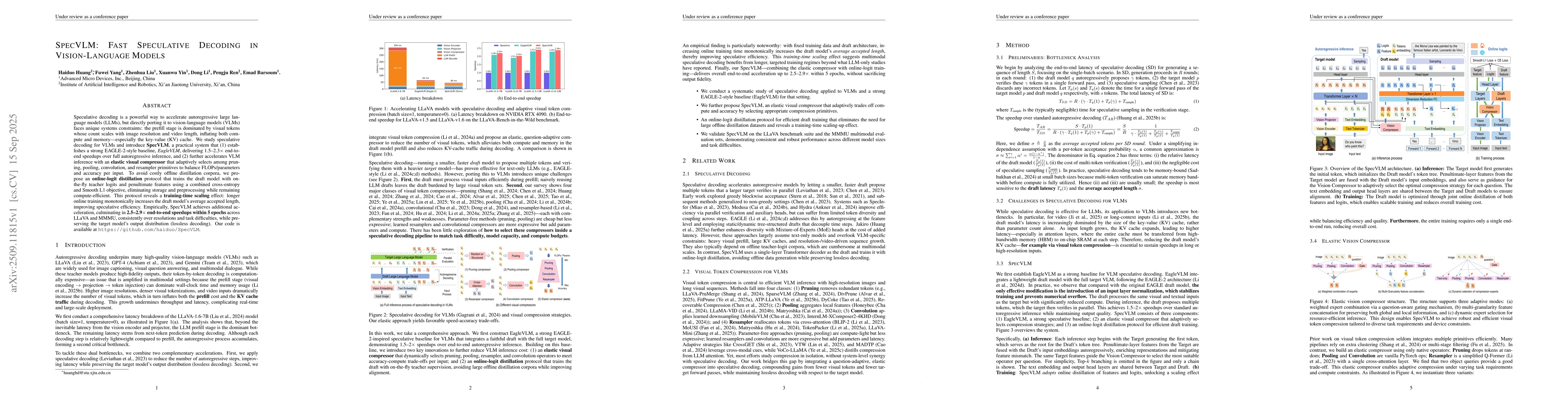Thumbnail for SpecVLM: Fast Speculative Decoding in Vision-Language Models