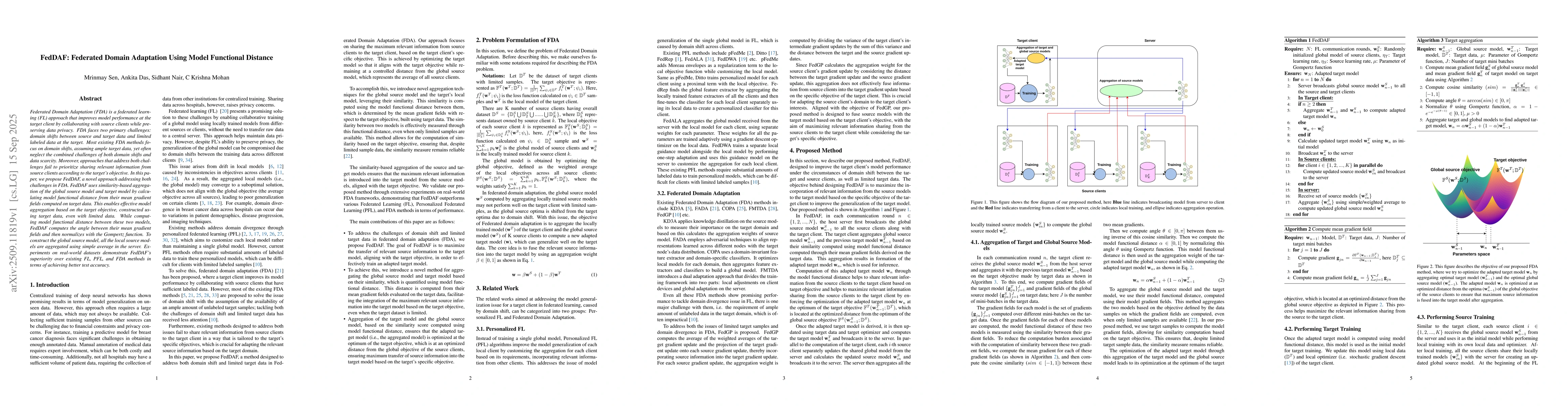 Thumbnail for FedDAF: Federated Domain Adaptation Using Model Functional Distance