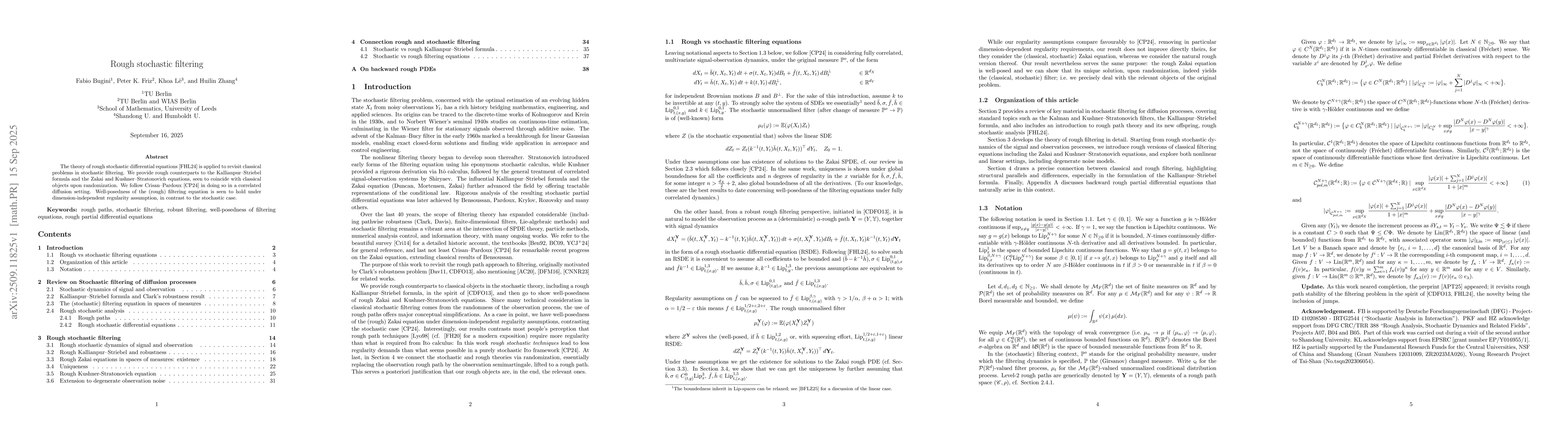 Thumbnail for Rough stochastic filtering