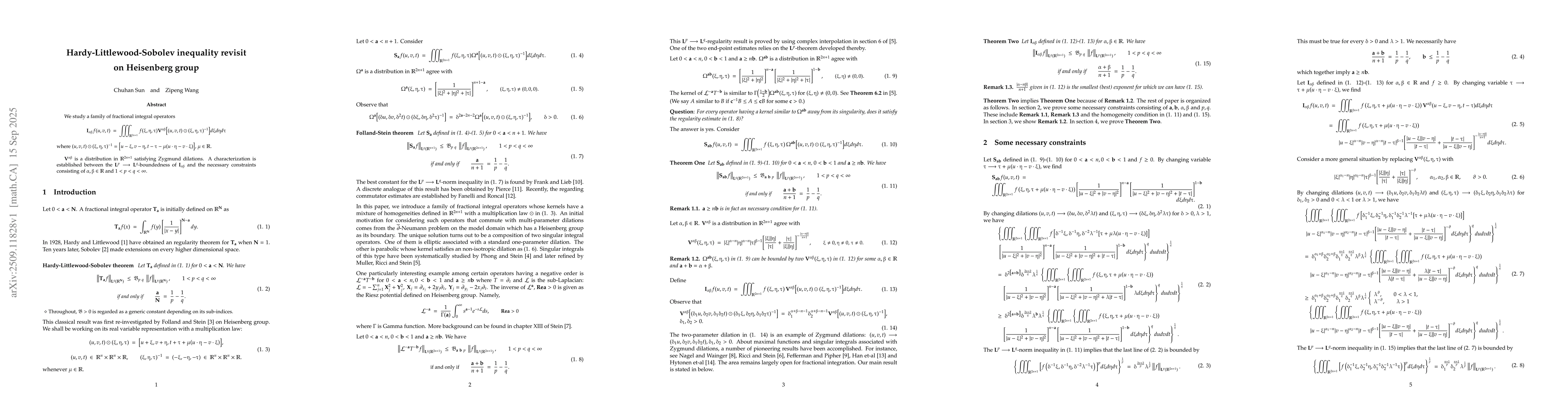 Thumbnail for Hardy-Littlewood-Sobolev inequality revisit on Heisenberg group