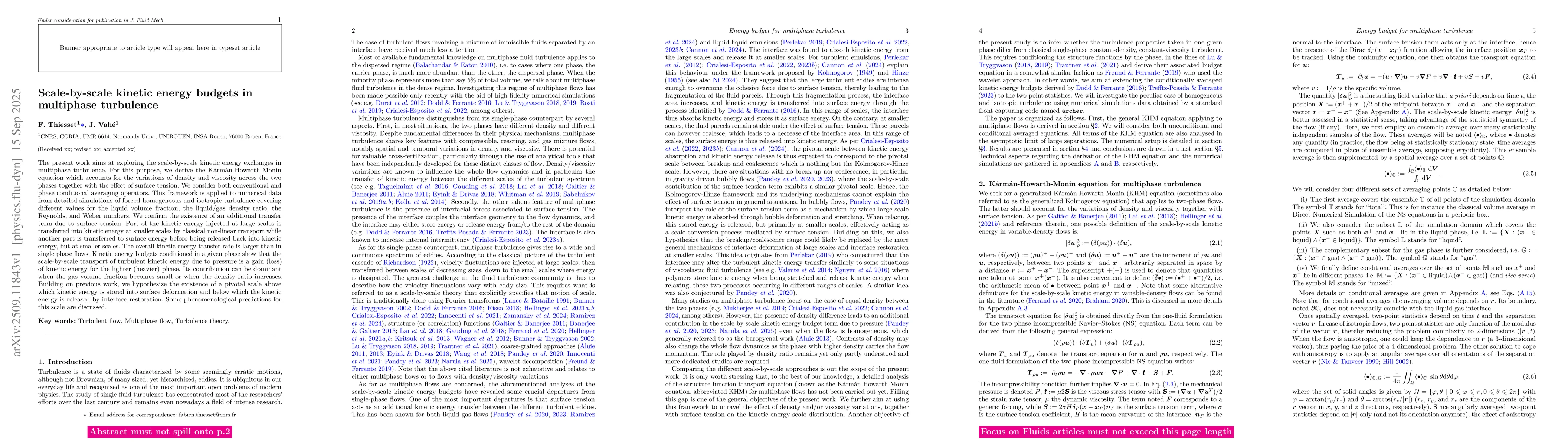 Thumbnail for Scale-by-scale kinetic energy budgets in multiphase turbulence