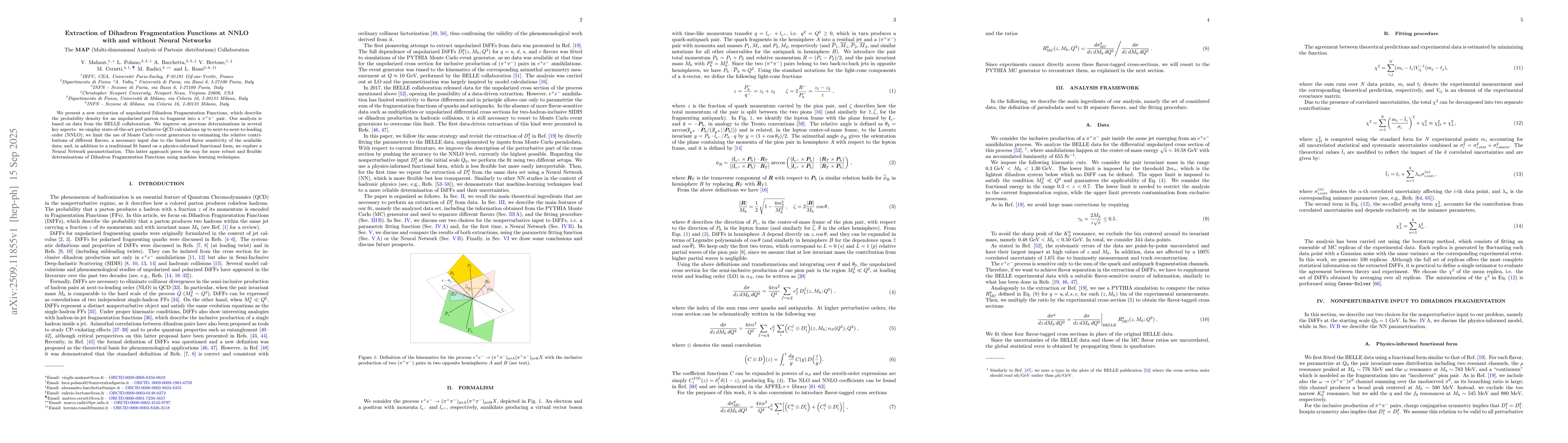 Thumbnail for Extraction of Dihadron Fragmentation Functions at NNLO with and without
  Neural Networks