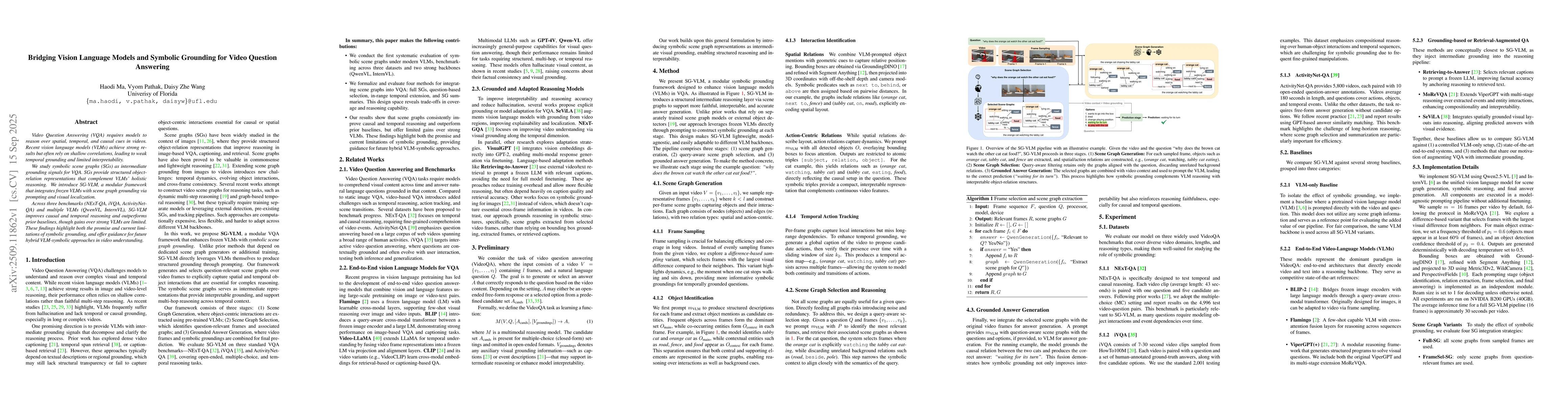 Thumbnail for Bridging Vision Language Models and Symbolic Grounding for Video
  Question Answering