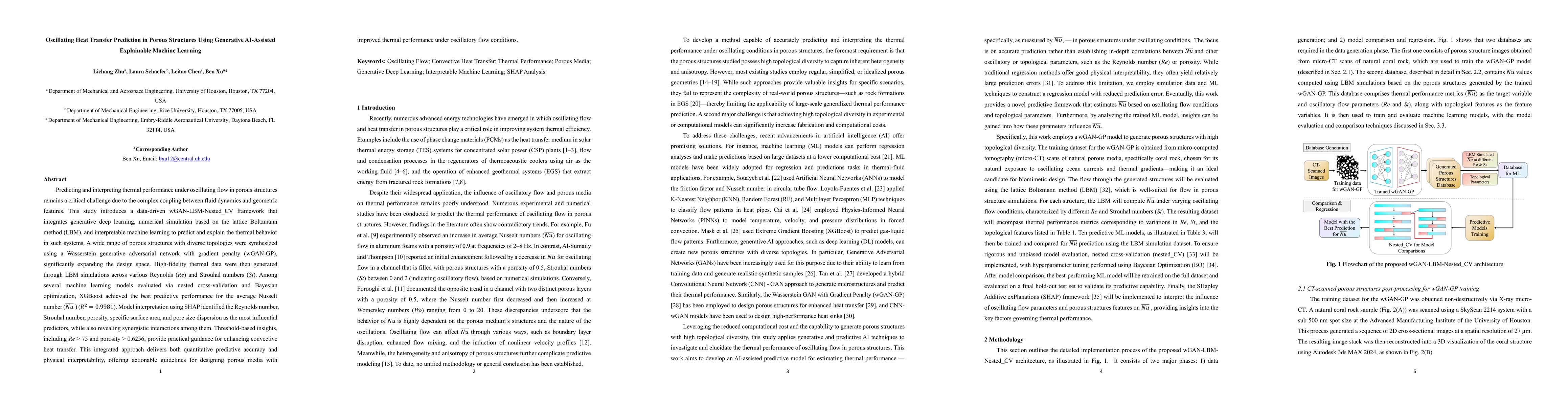 Thumbnail for Oscillating Heat Transfer Prediction in Porous Structures Using
  Generative AI-Assisted Explainable Machine Learning