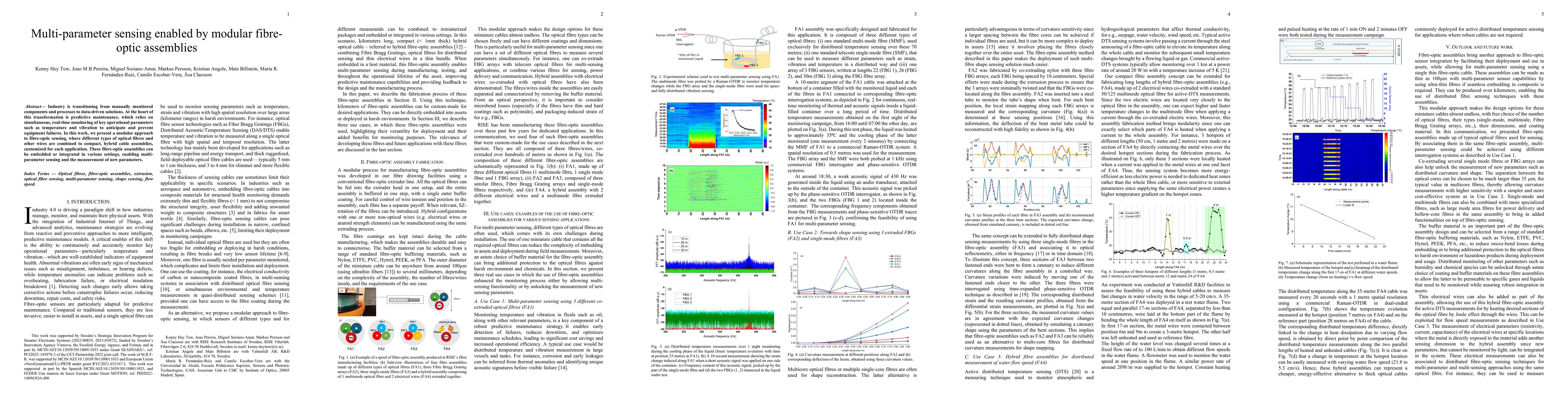 Thumbnail for Multi-parameter sensing enabled by modular fibre-optic assemblies