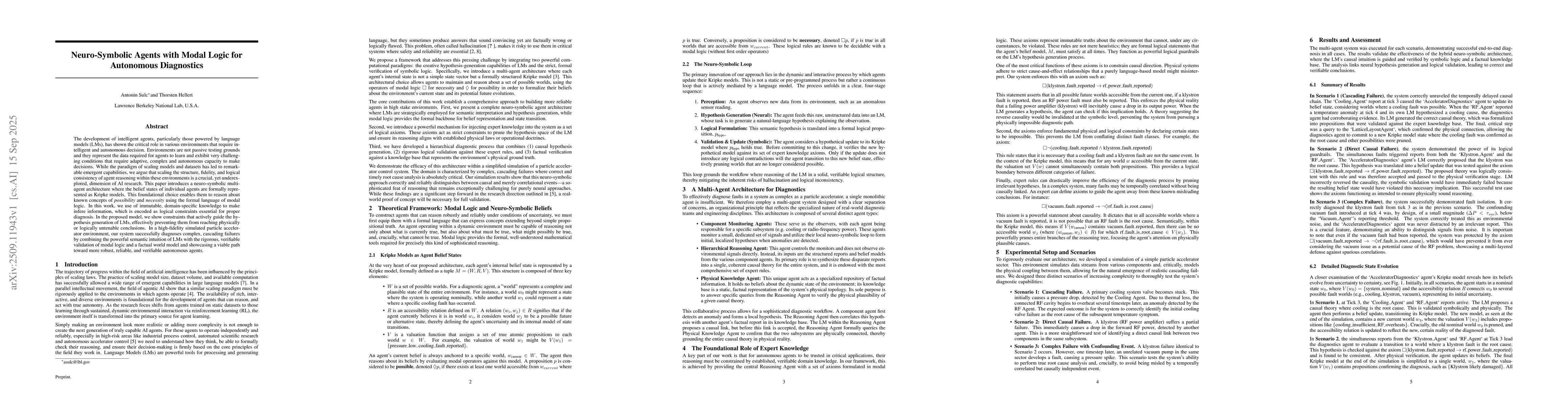 Thumbnail for Neuro-Symbolic Agents with Modal Logic for Autonomous Diagnostics