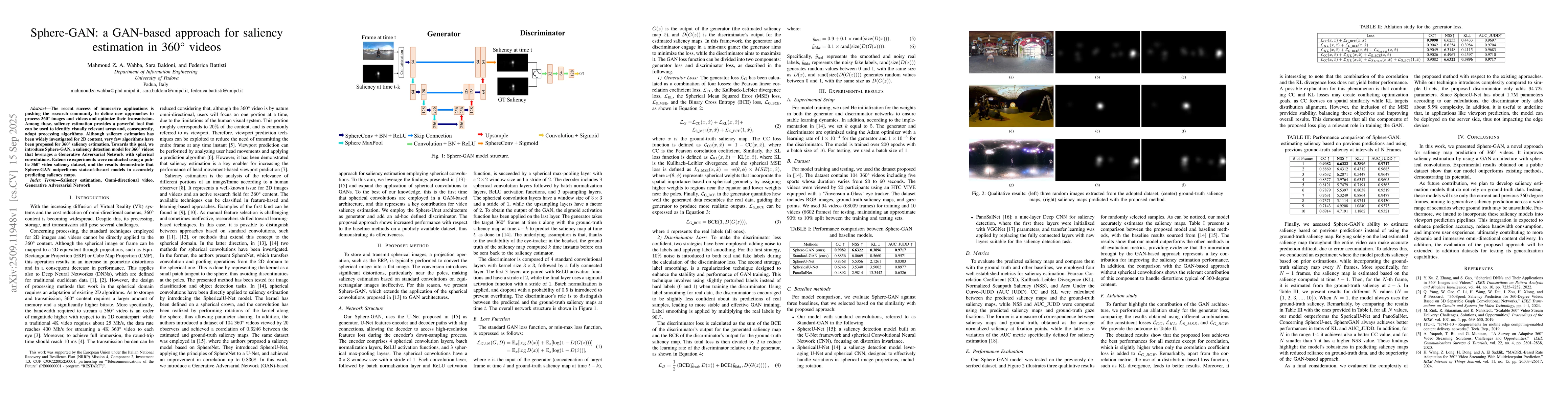 Thumbnail for Sphere-GAN: a GAN-based Approach for Saliency Estimation in 360°
  Videos
