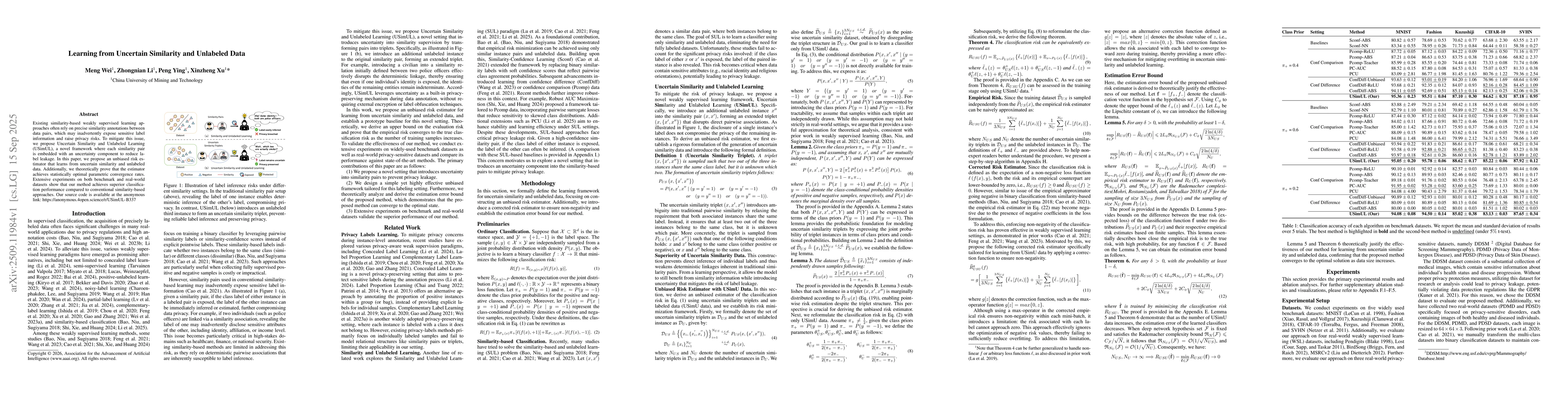 Thumbnail for Learning from Uncertain Similarity and Unlabeled Data