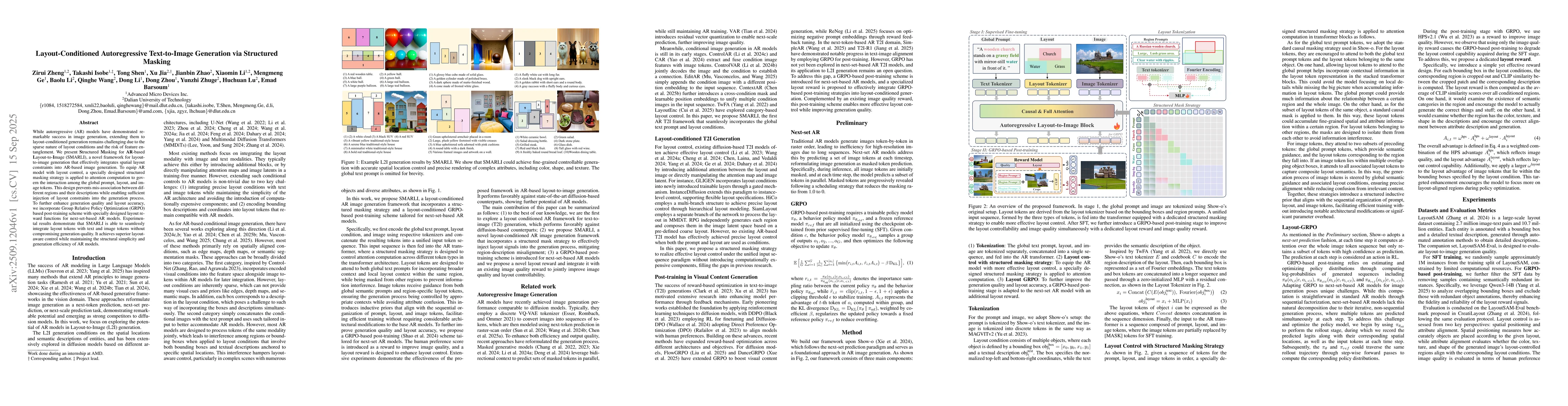 Thumbnail for Layout-Conditioned Autoregressive Text-to-Image Generation via
  Structured Masking