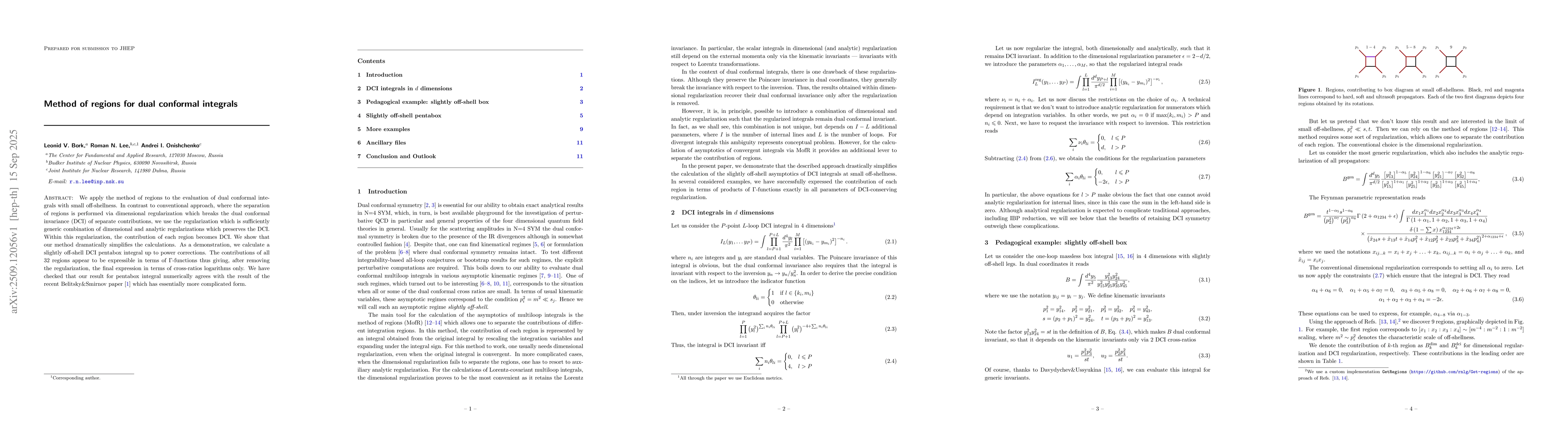 Thumbnail for Method of regions for dual conformal integrals
