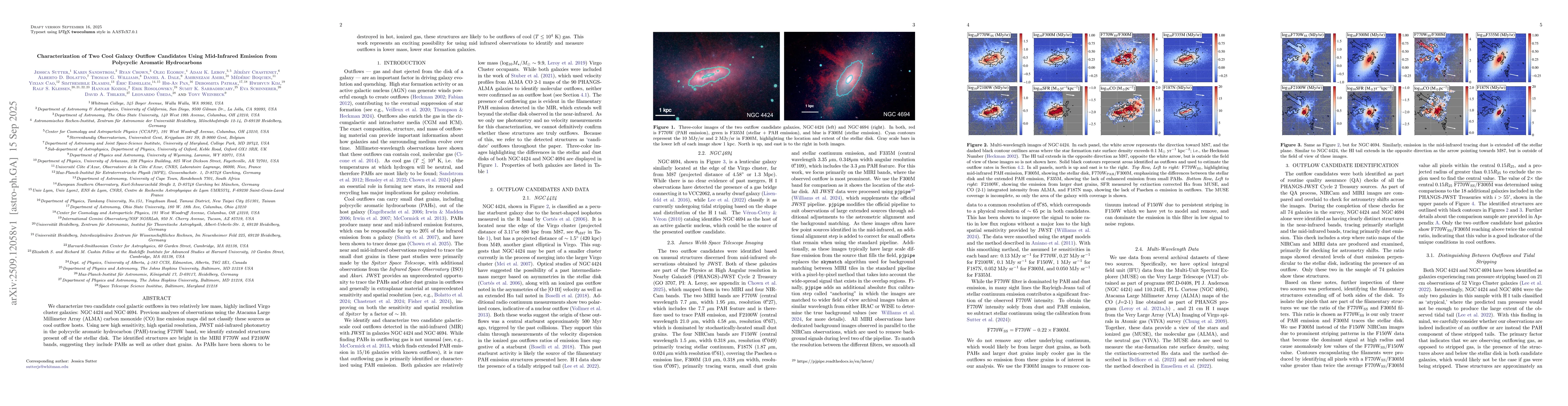Thumbnail for Characterization of Two Cool Galaxy Outflow Candidates Using
  Mid-Infrared Emission from Polycyclic Aromatic Hydrocarbons