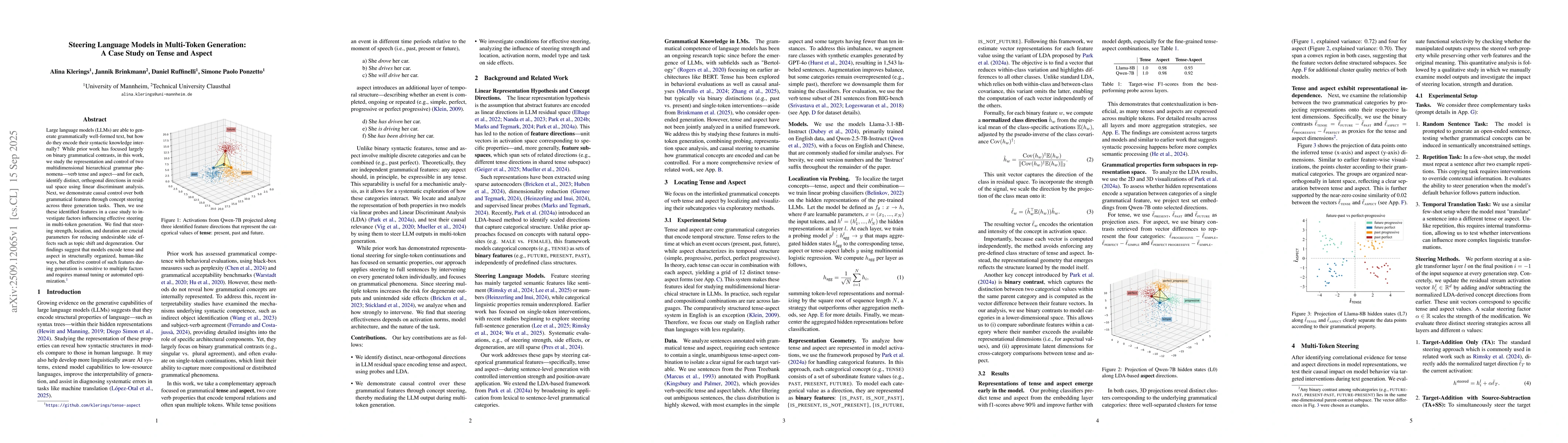 Thumbnail for Steering Language Models in Multi-Token Generation: A Case Study on
  Tense and Aspect