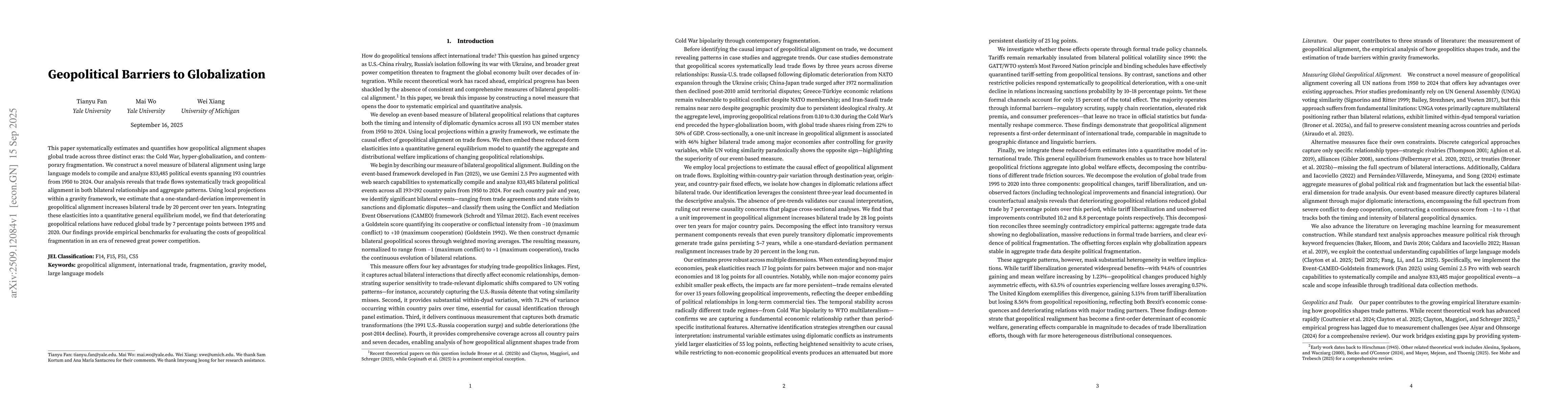 Thumbnail for Geopolitical Barriers to Globalization