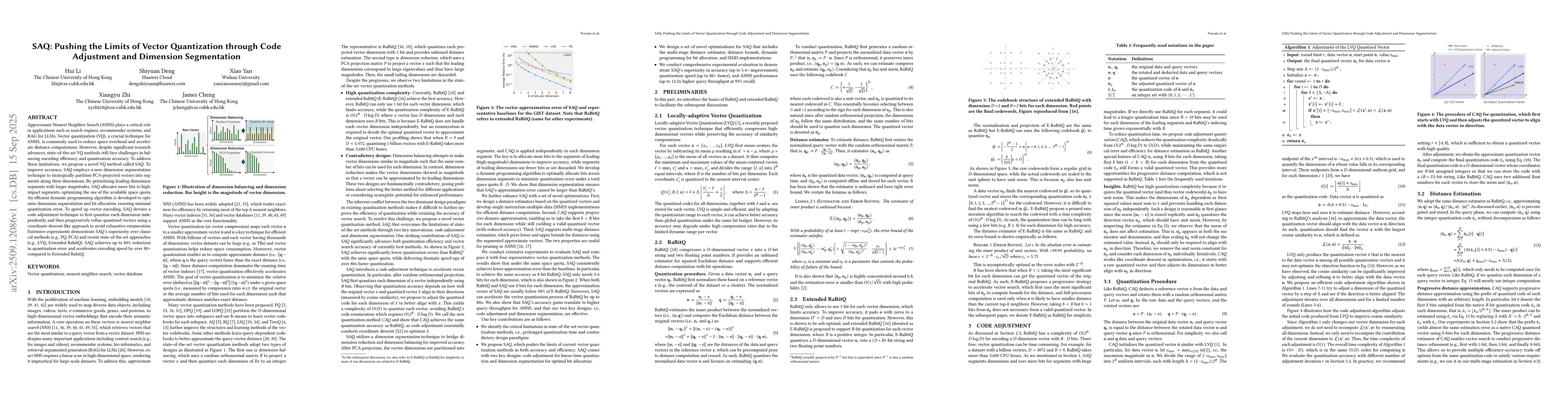 Thumbnail for SAQ: Pushing the Limits of Vector Quantization through Code Adjustment
  and Dimension Segmentation