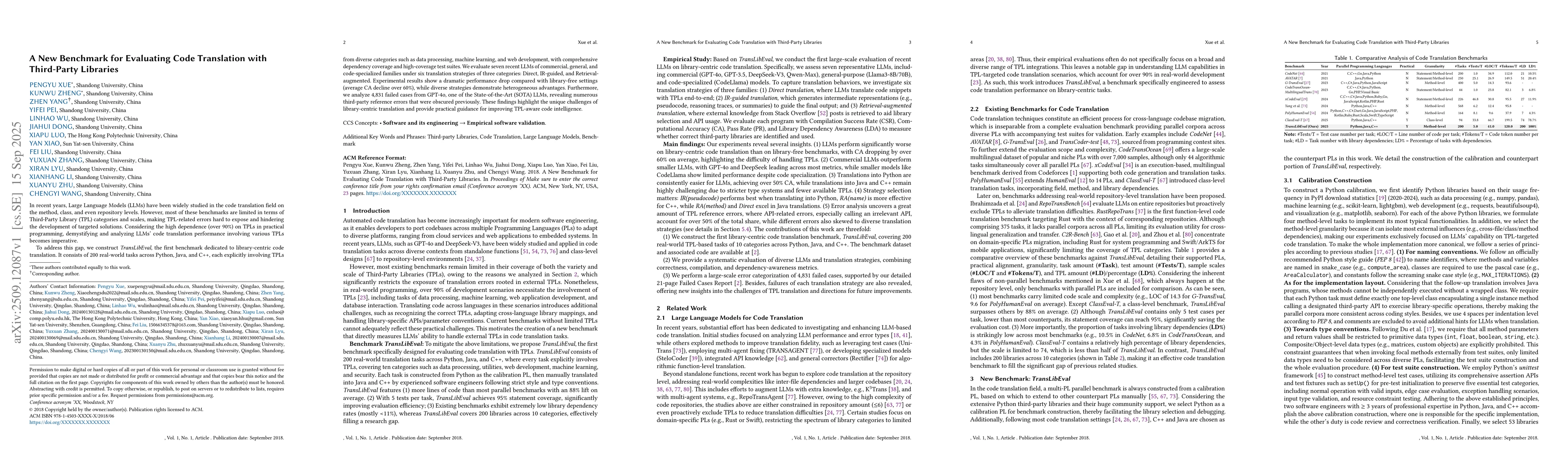Thumbnail for A New Benchmark for Evaluating Code Translation with Third-Party
  Libraries
