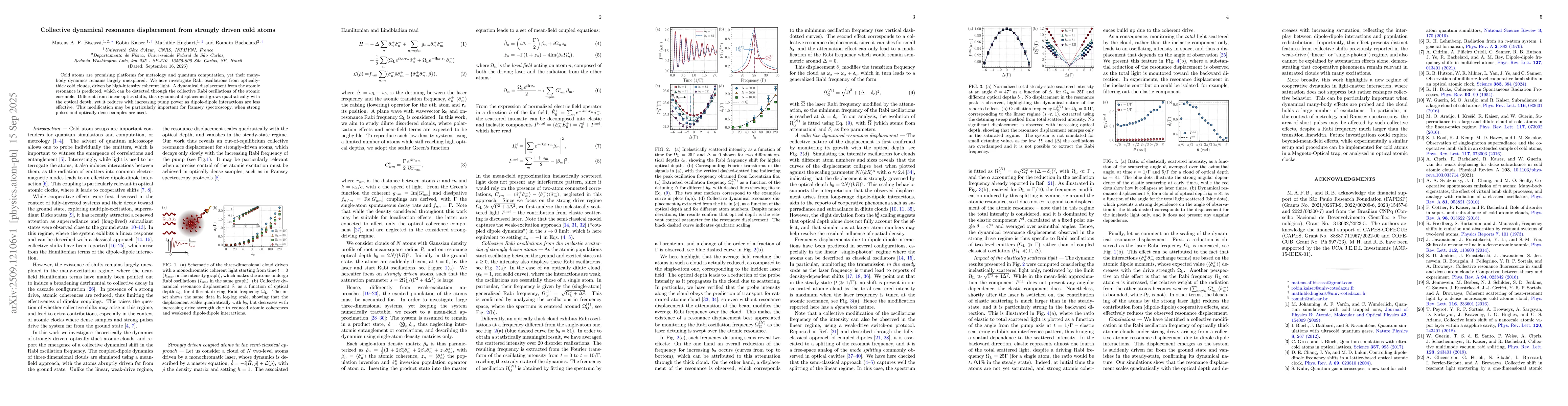 Thumbnail for Collective dynamical resonance displacement from strongly driven cold
  atoms