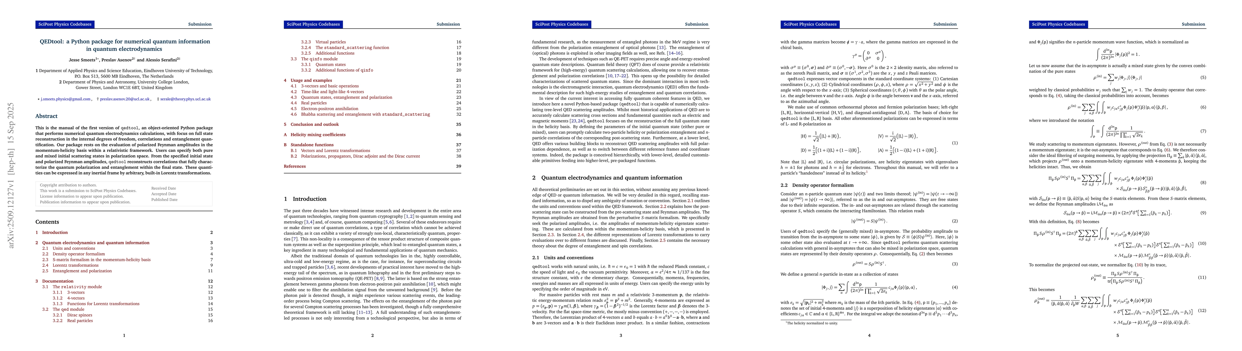 Thumbnail for QEDtool: a Python package for numerical quantum information in quantum
  electrodynamics