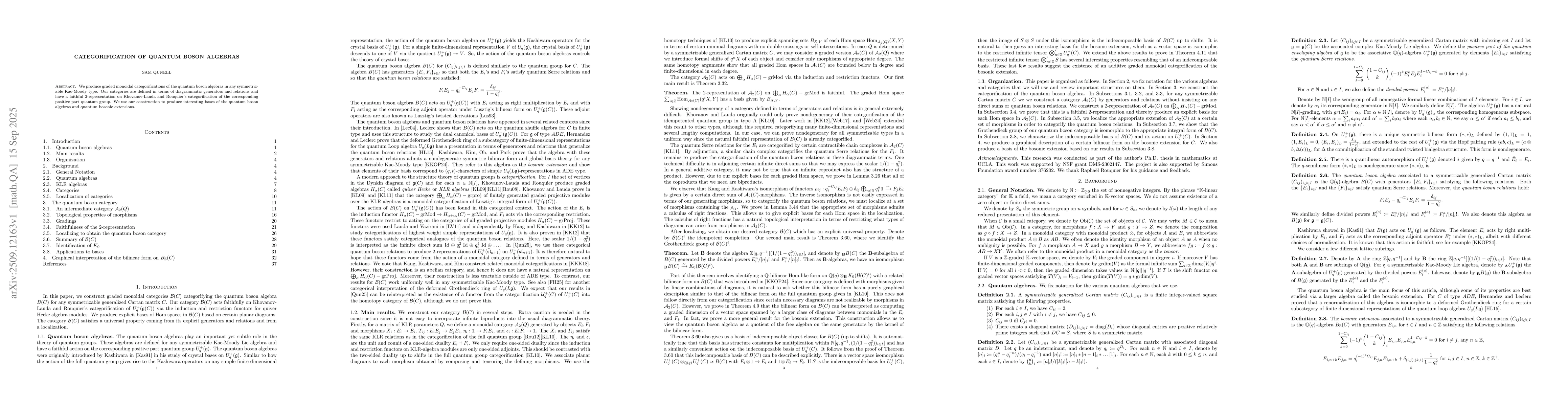Thumbnail for Categorification of quantum boson algebras