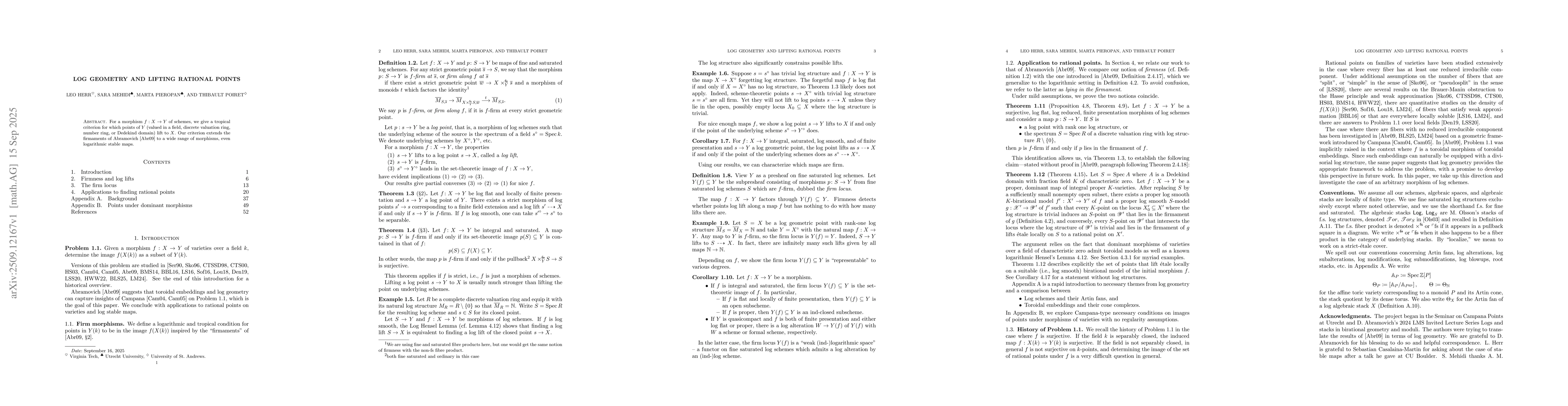 Thumbnail for Log geometry and lifting rational points