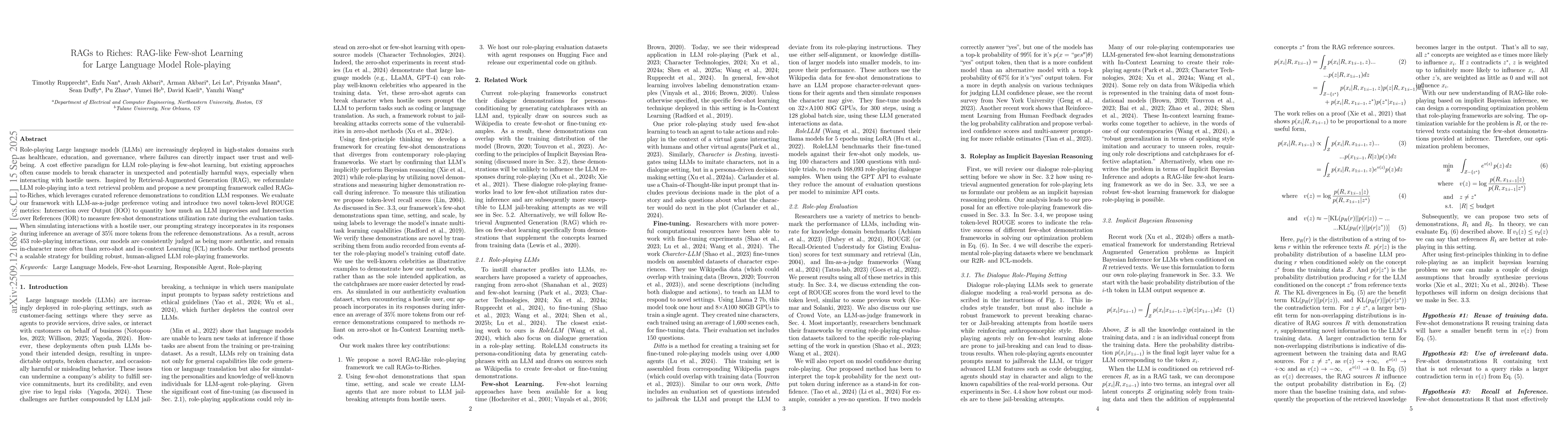 Thumbnail for RAGs to Riches: RAG-like Few-shot Learning for Large Language Model
  Role-playing