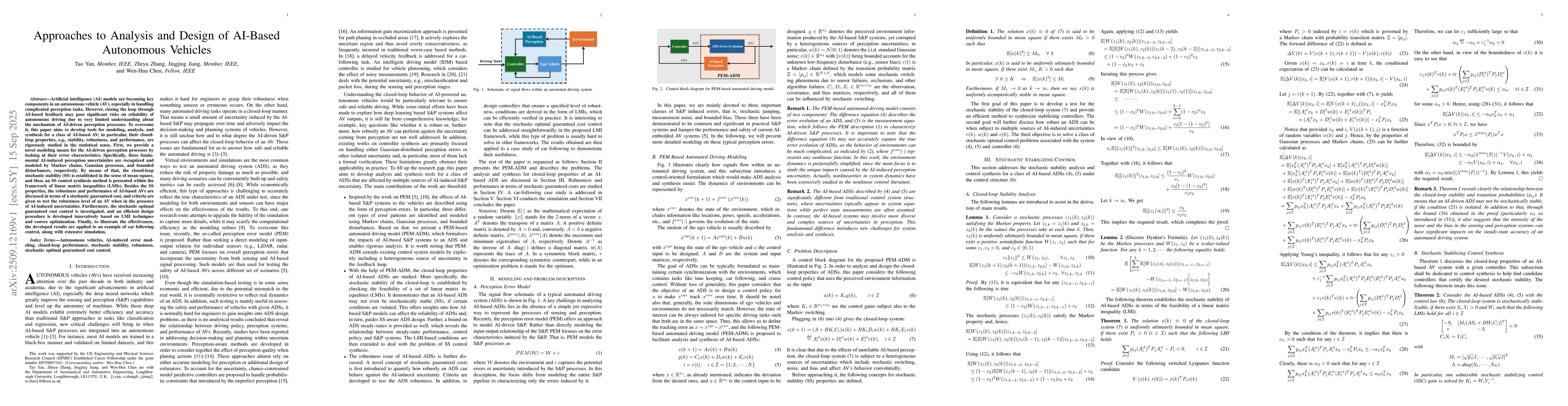 Thumbnail for Approaches to Analysis and Design of AI-Based Autonomous Vehicles