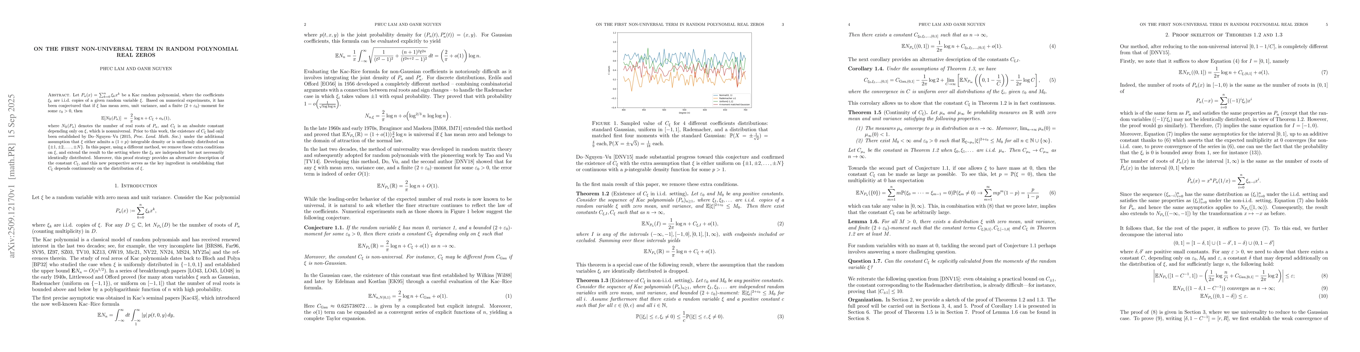 Thumbnail for On the First Non-Universal Term in Random Polynomial Real Zeros