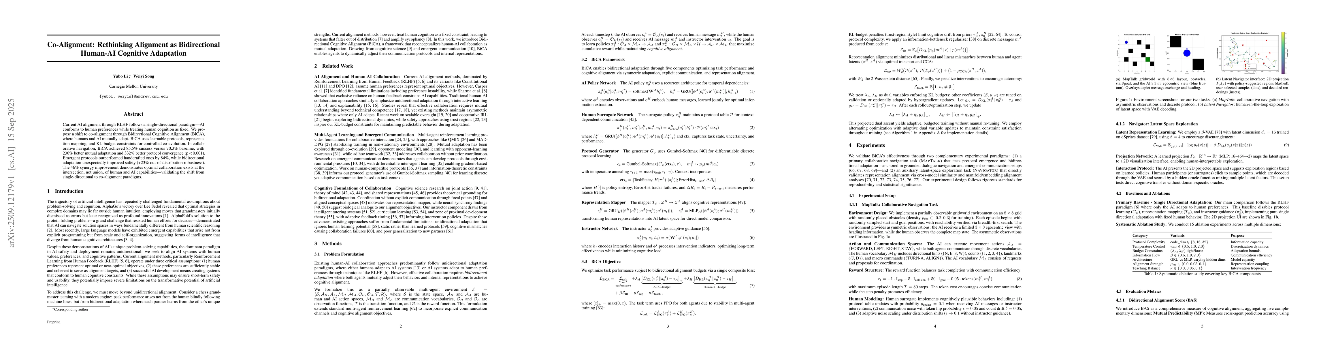 Thumbnail for Co-Alignment: Rethinking Alignment as Bidirectional Human-AI Cognitive
  Adaptation