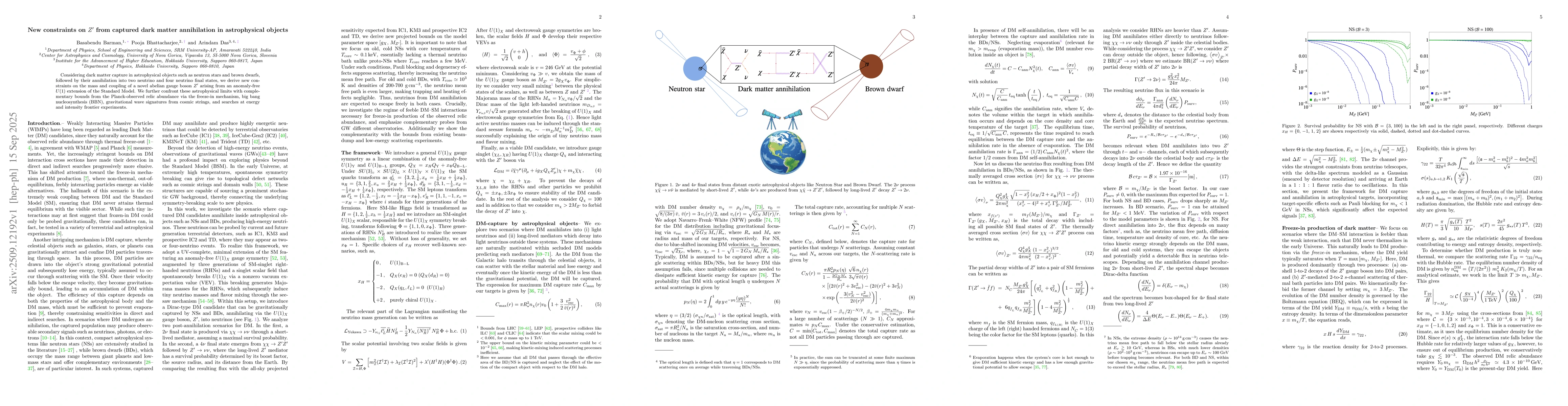 Thumbnail for New constraints on $Z^\prime$ from captured dark matter annihilation in
  astrophysical objects