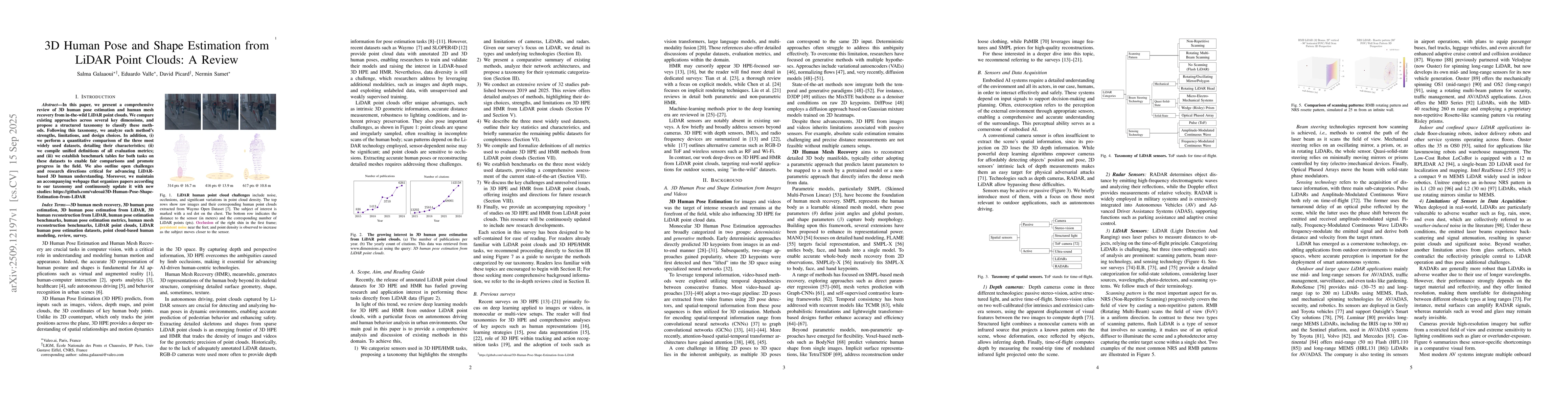 Thumbnail for 3D Human Pose and Shape Estimation from LiDAR Point Clouds: A Review