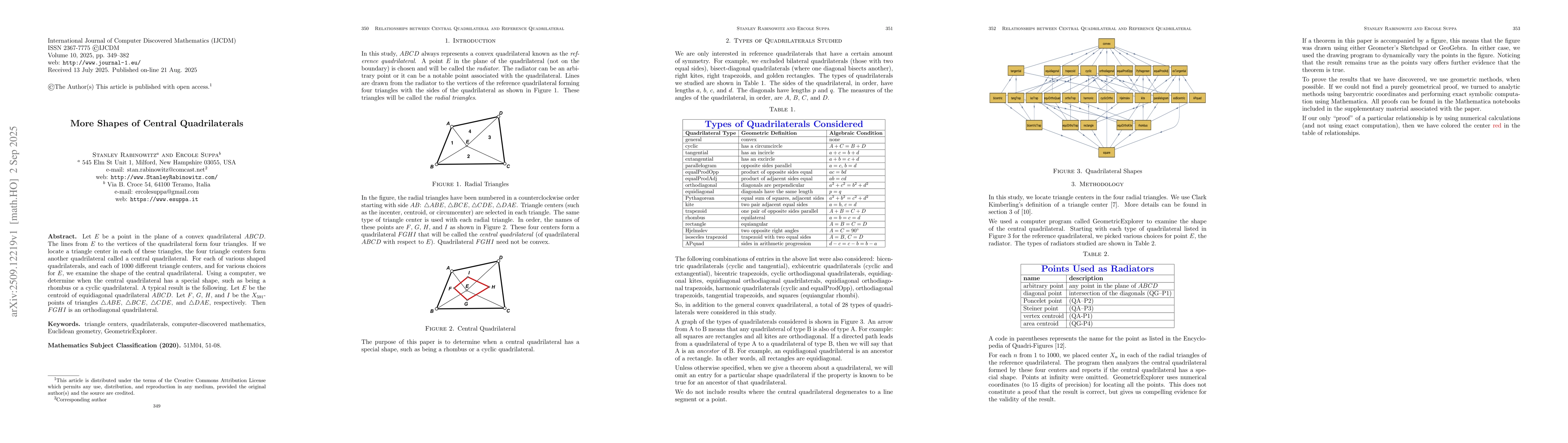 Thumbnail for More Shapes of Central Quadrilaterals