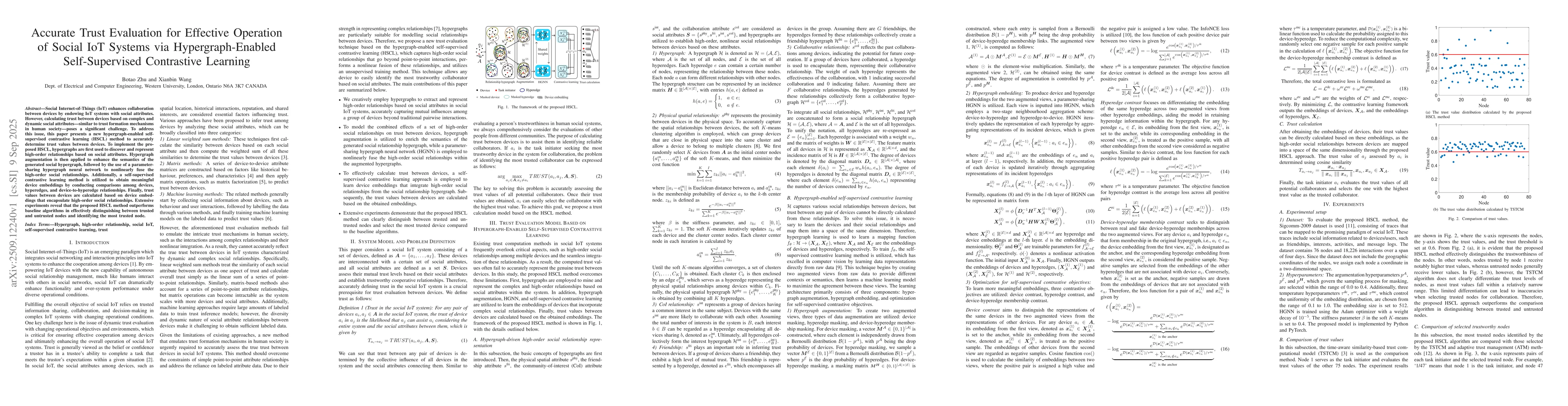 Thumbnail for Accurate Trust Evaluation for Effective Operation of Social IoT Systems
  via Hypergraph-Enabled Self-Supervised Contrastive Learning