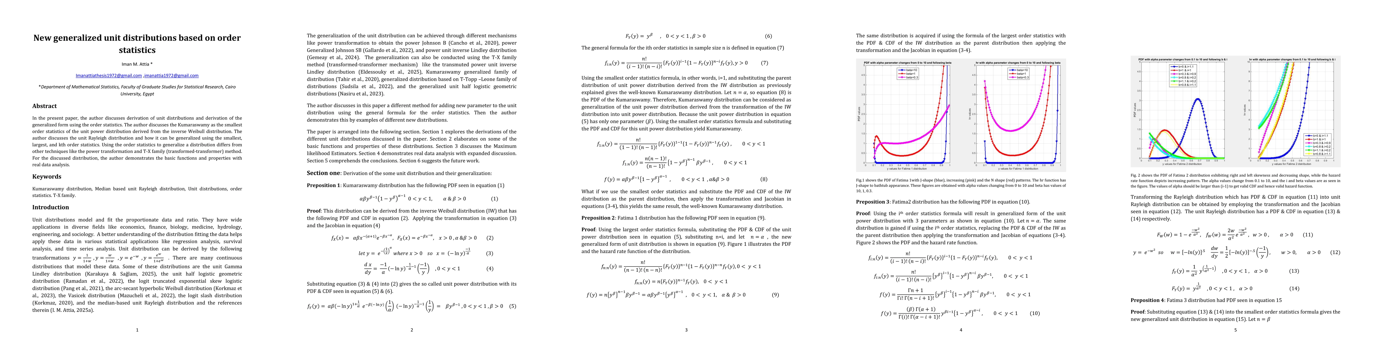 Thumbnail for New generalized unit distributions based on order statistics