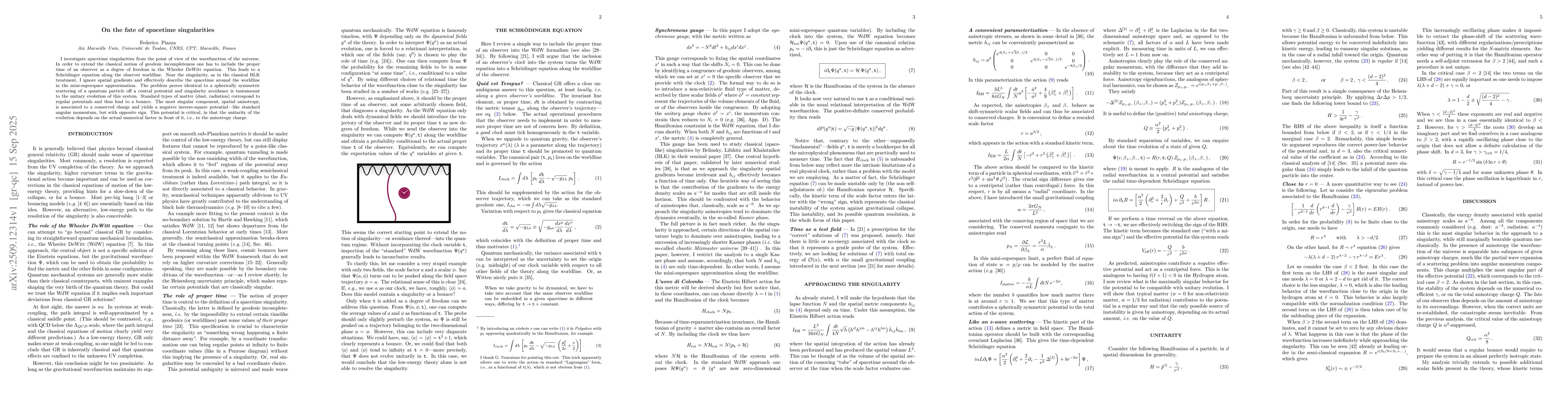 Thumbnail for On the fate of spacetime singularities