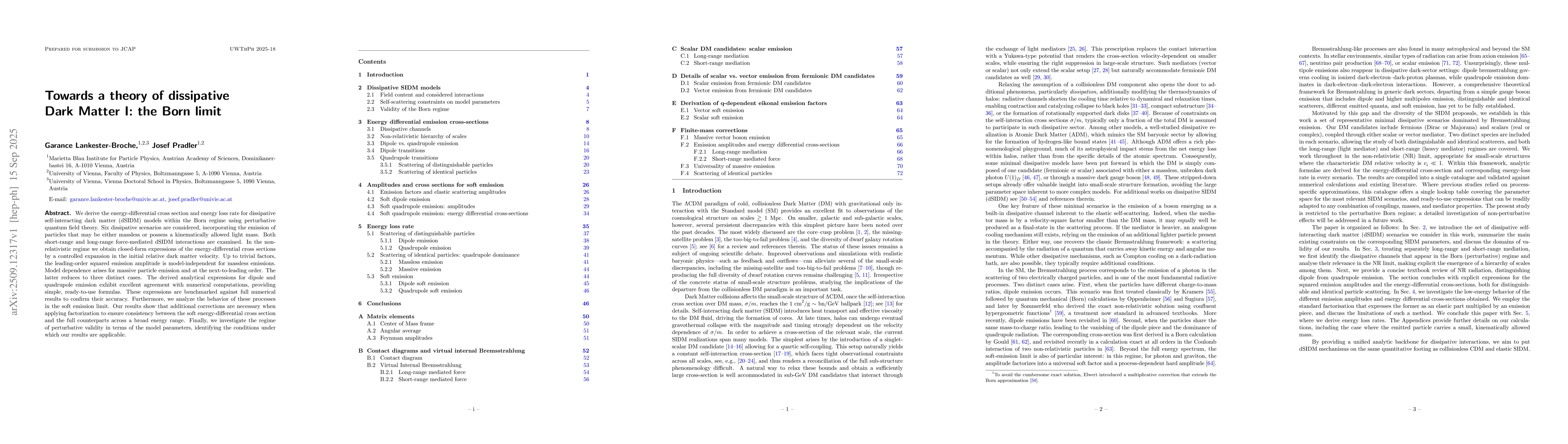 Thumbnail for Towards a theory of dissipative Dark Matter I: the Born limit