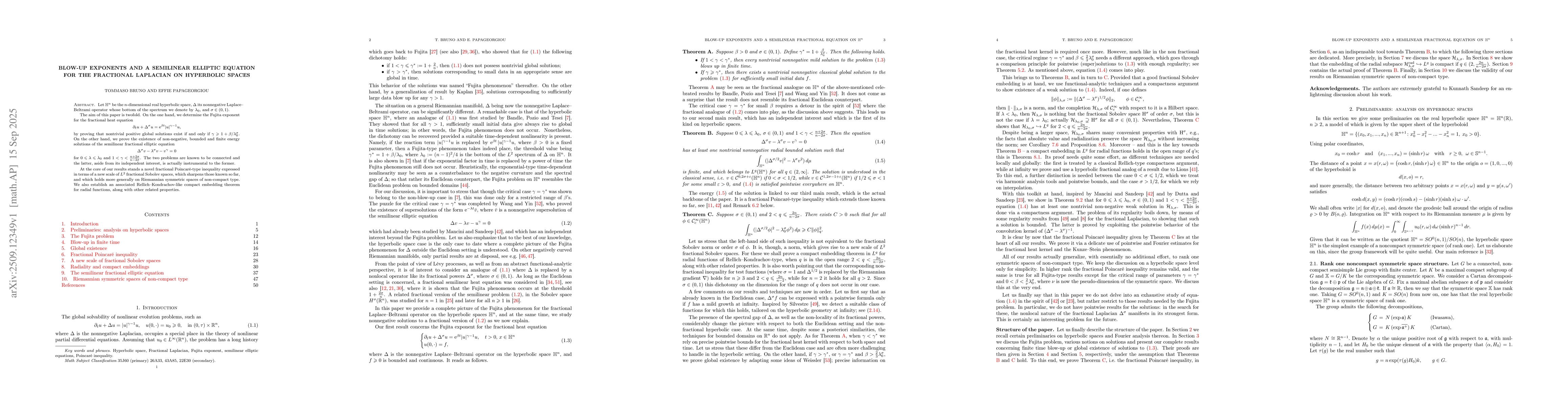 Thumbnail for Blow-up exponents and a semilinear elliptic equation for the fractional
  Laplacian on hyperbolic spaces