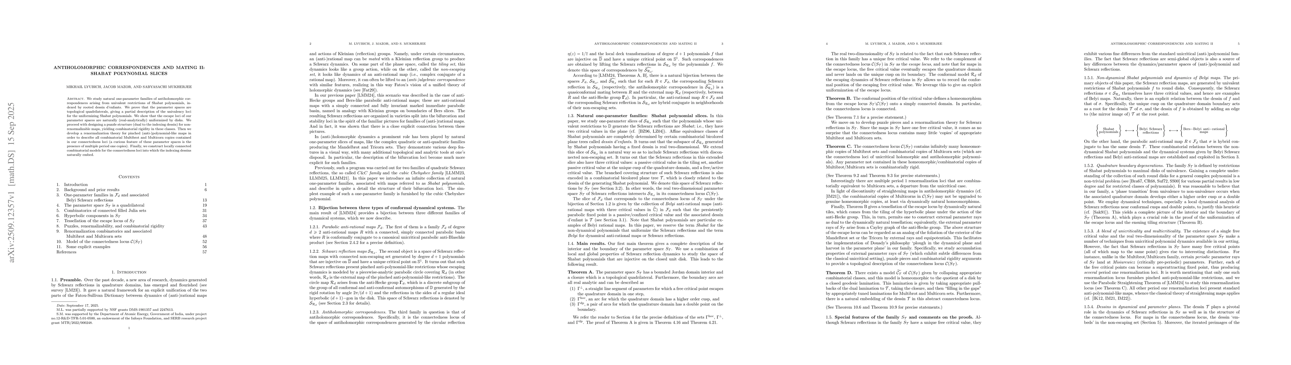 Thumbnail for Antiholomorphic correspondences and mating II: Shabat polynomial slices