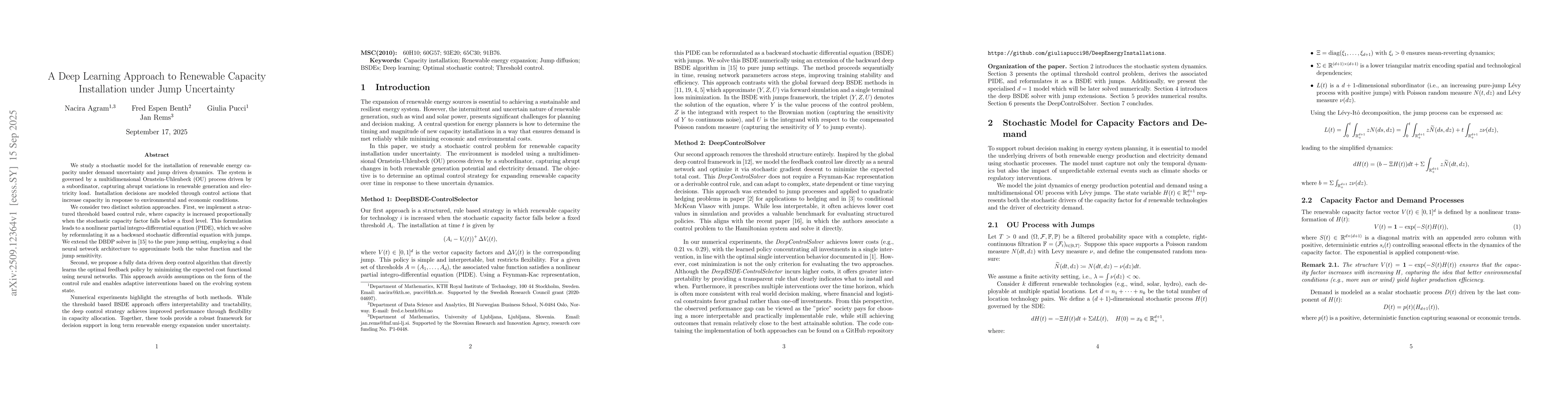 Thumbnail for A Deep Learning Approach to Renewable Capacity Installation under Jump
  Uncertainty