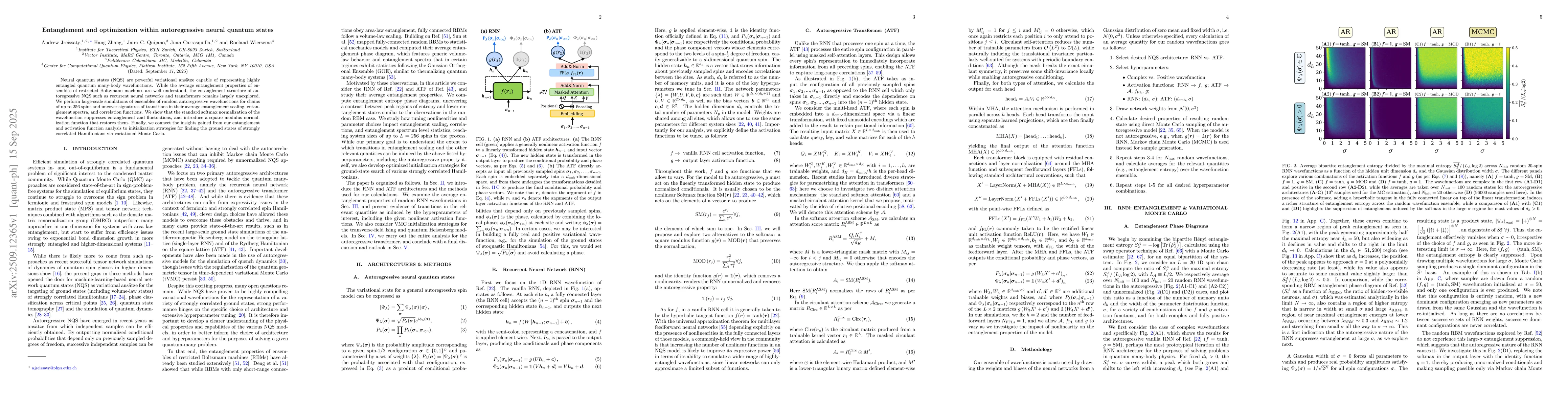 Thumbnail for Entanglement and optimization within autoregressive neural quantum
  states