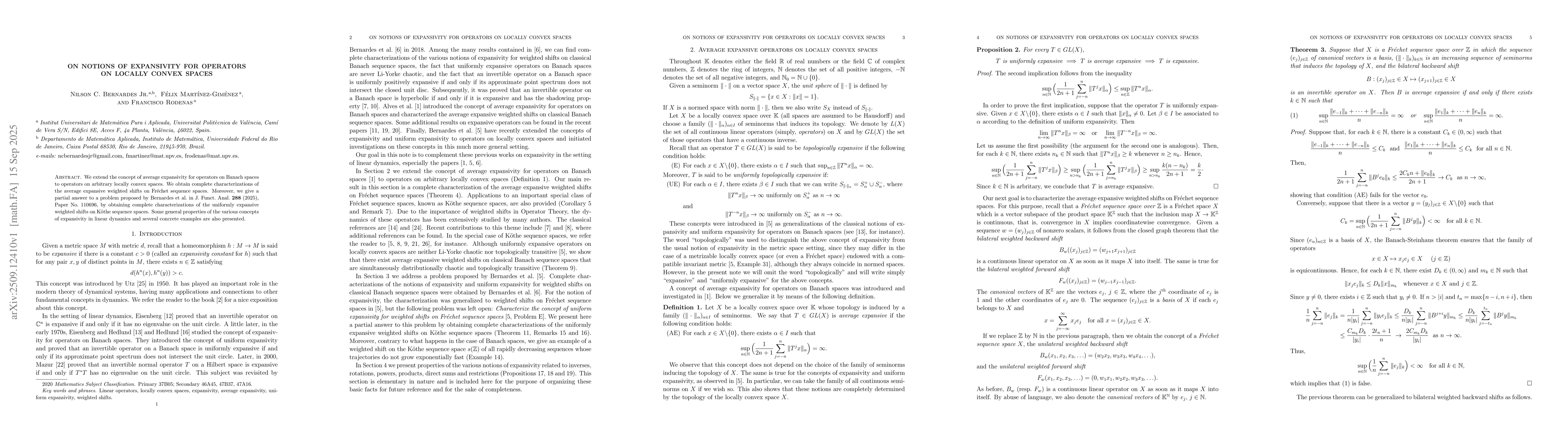 Thumbnail for On Notions of Expansivity for Operators on Locally Convex Spaces