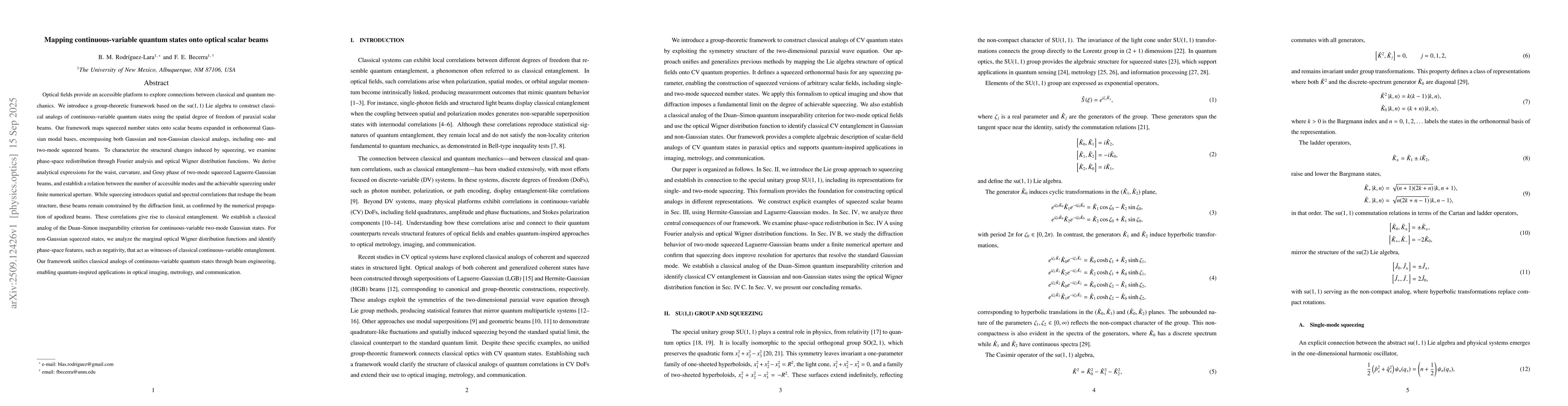 Thumbnail for Mapping continuous-variable quantum states onto optical scalar beams
