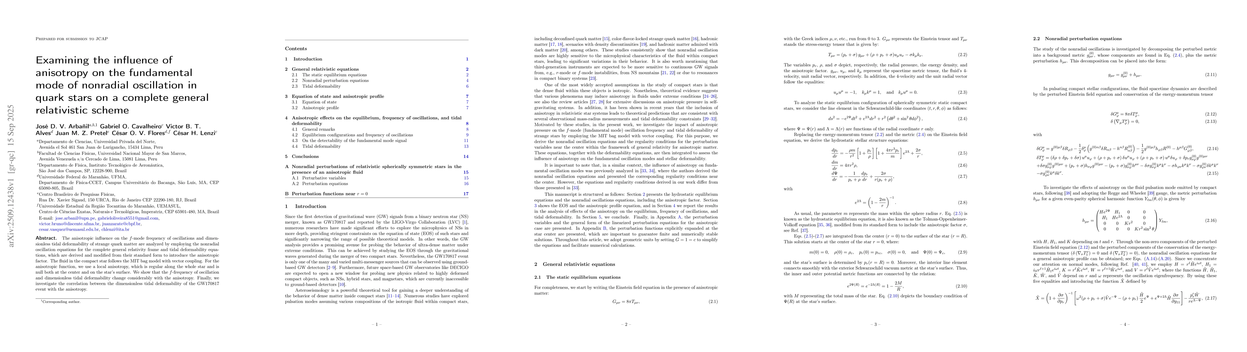 Thumbnail for Examining the influence of anisotropy on the fundamental mode of
  nonradial oscillation in quark stars on a complete general relativistic
  scheme