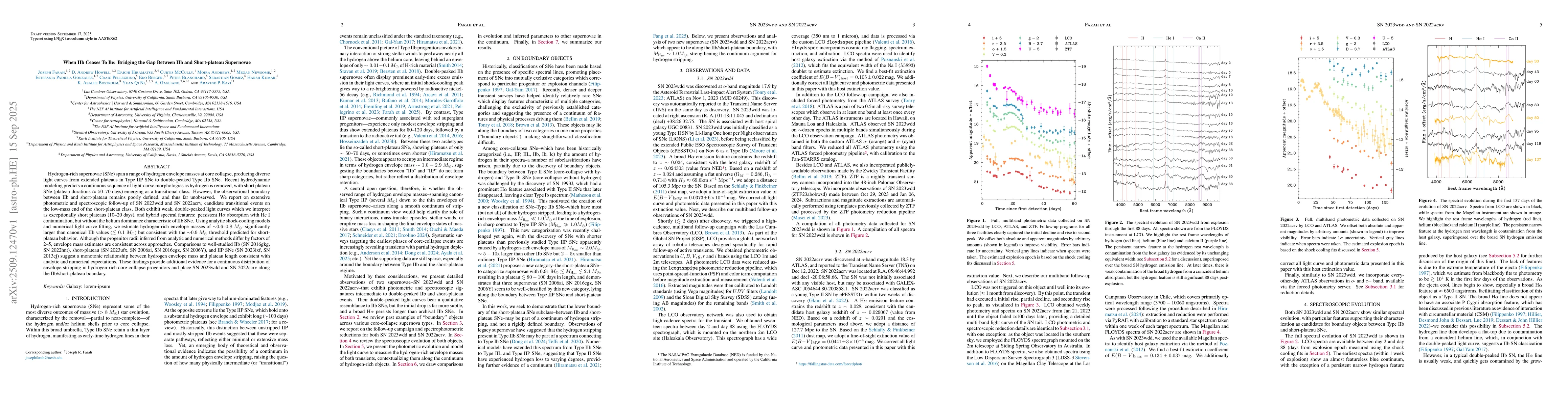 Thumbnail for When IIb Ceases To Be: Bridging the Gap Between IIb and Short-plateau
  Supernovae