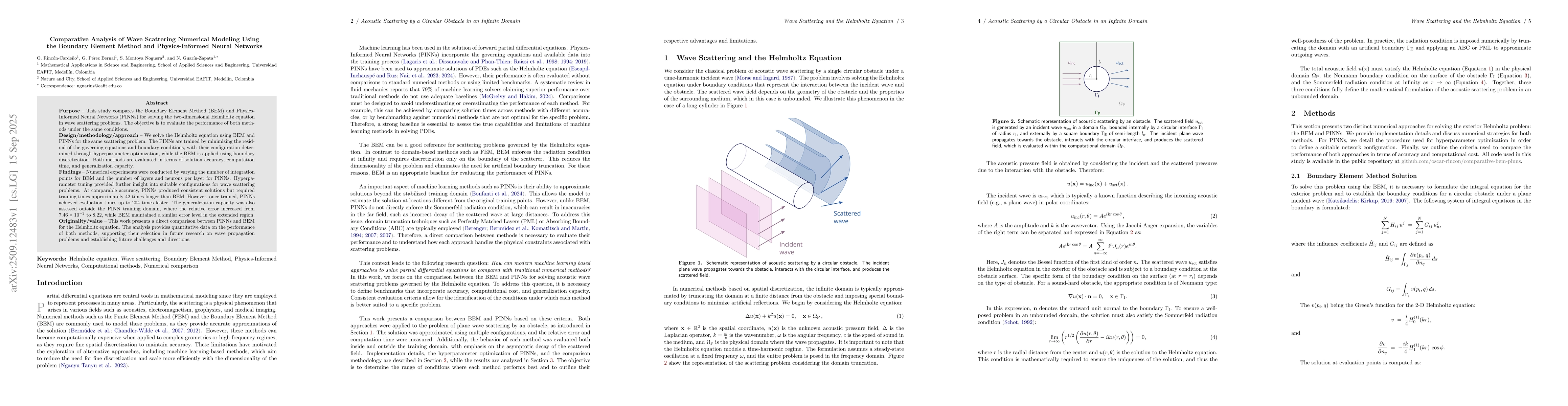 Thumbnail for Comparative Analysis of Wave Scattering Numerical Modeling Using the
  Boundary Element Method and Physics-Informed Neural Networks